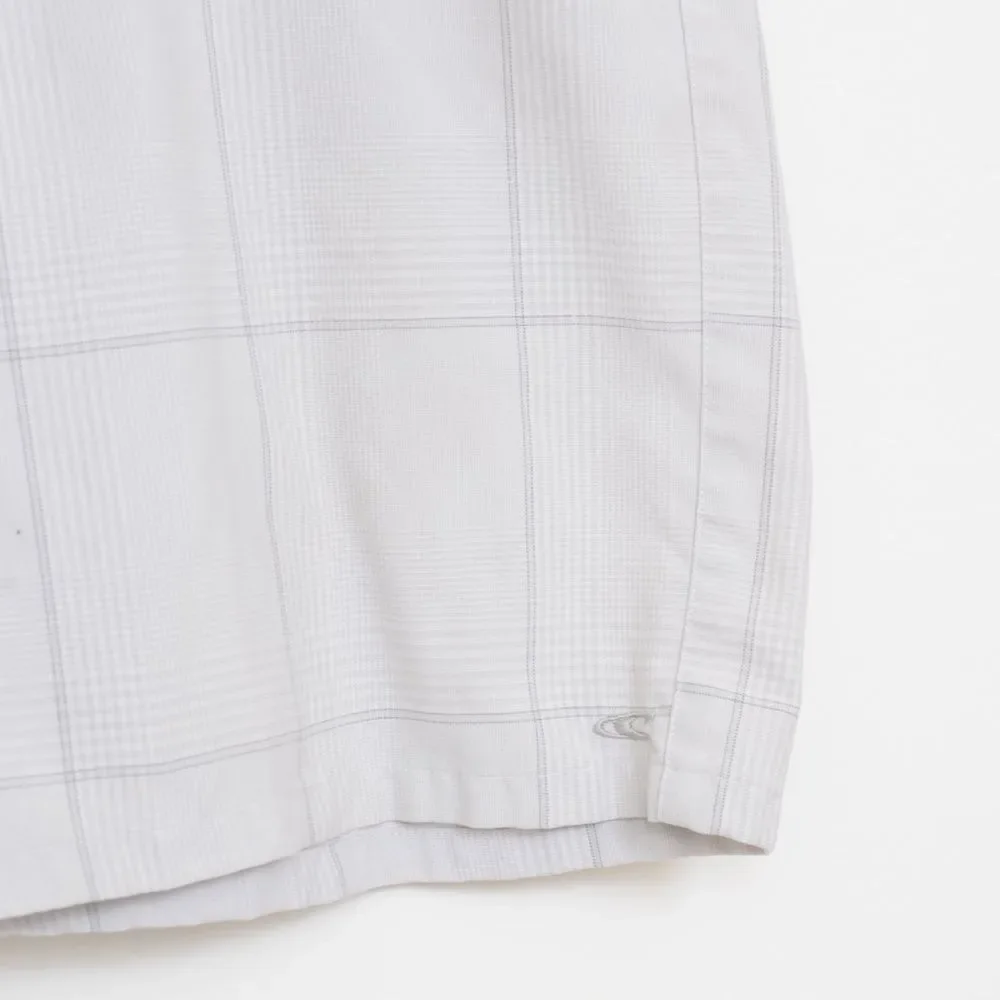 O'Neill Men's Size 40 Grey Flat Front Plaid Shorts Pockets Outdoor Sporty Golf